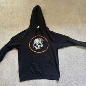 THERE WERE WIRES Black Skull Hoodie